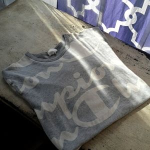 Gray and White Champion Shirt